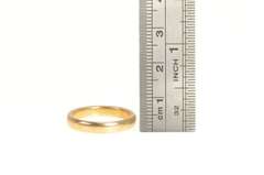 14K Yellow Gold Victorian 3.5mm Classic Wedding Band Ring