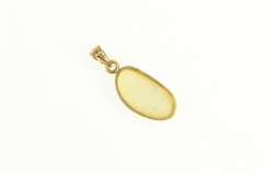 14K Yellow Gold Oval Natural Opal Statement Pendant