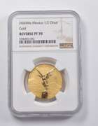 Reverse PF70 2020 Mo Mexico 1/2 Gold Onza NGC Libertad