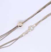 Italian 925 Sterling Silver Multi Strand Snake Chain Necklace