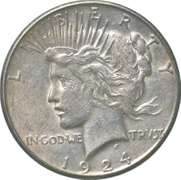 1924-S Peace Silver Dollar