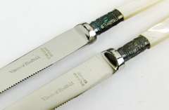 Antique English Sterling & Mother Of Pearl Fruit Knives
