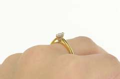 18K Yellow Gold 0.35 Ct Marquise Diamond Solitaire Engagement Ring