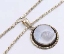 Vintage 925 Sterling Silver Signed Pendant on Chain