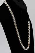.925 Italian Sterling Silver 8mm Hollow Rope Chain Necklace 22 Inches