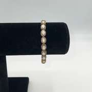 Vintage British Style 8ctw NATURAL DIAMONDS On 18kt Gold Filled Bracelet