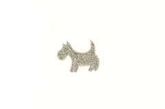 18K White Gold Roberto Coin Diamond Schnauzer Dog Puppy Charm/Pendant