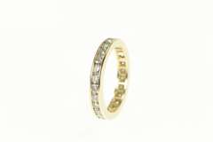 14K Yellow Gold 1.00 Ctw Diamond Eternity Anniversary Band Ring