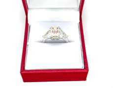 BRILLIANT!! 4+ Carat Diamond Trinity Ring in 18kt White Gold