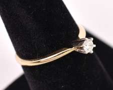 Heavenly Solitaire Diamond Ring in 14K Yellow Gold