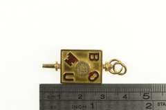 10K Yellow Gold 1940's Boston University Enamel Key Charm/Pendant