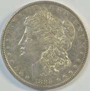 Key date 1893-P Morgan Silver Dollar in XF/AU condition