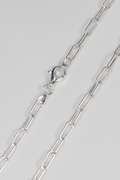 .925 Sterling Silver 3.7mm Paperclip Chain 16 Inches