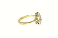 14K Yellow Gold Retro Diamond Heart Love Symbol Promise Ring