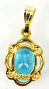 Pretty 14K Blue Topaz Pendant