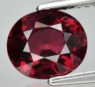Top cherry red 2.19ct Rhodolite Garnet solitaire