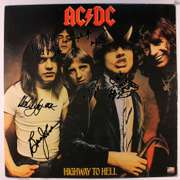 AC/DC Highway To Hell Facsimile Signed Record Album LP