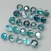 Heated only! 5.33ct round cut Australian Sapphire set