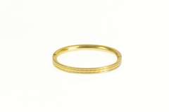Gold Filled Grooved Pattern Retro Childs Bangle Bracelet