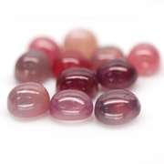 Super rich 97.03ct raspberry red Ruby cabochon set