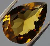 Glittering 3.72ct pear cut Citrine