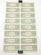Lot (16) 1981 $2 New York, NY United States FRN Uncut Sheet