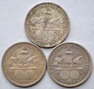 3 Raw 1893 Columbian Expo Halves