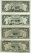 4 Series of 1963 $5 Red Seal STAR Notes