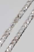 .925 Italian Sterling Silver 13.25mm Curb Link Chain Necklace 28 Inches