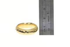 18K Yellow Gold Douglas Zaruba Designer Fracture Wedding Ring