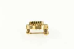 14K Yellow Gold Gamma Chi Alpha Victorian Seed Pearl Moon Pin/Brooch