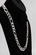 Italian .925 Sterling Silver 13mm 3+1 Figaro Link Chain 22 Inches