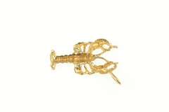 14K Yellow Gold 3D Lobster Ocean Animal Fishing Pendant