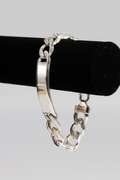 Italian .925 Sterling Silver 13mm Curb Link ID Bracelet 9 Inches