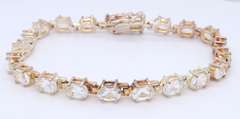 Vintage 925 Sterling Silver Cubic Zirconia Tennis Bracelet