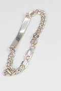 .925 Sterling Silver 6.9mm Curb Link ID Bracelet 8 Inches