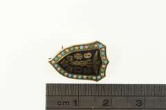 14K Yellow Gold Psi Omega Victorian Dentistry Enamel Lapel Pin/Brooch