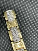STUNNING MENS 10K DIAMOND GOLD BRACELET