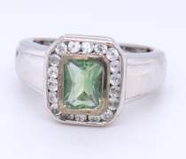 Vintage 925 Sterling Silver Cubic Zirconia Ring
