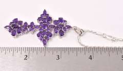 Gorgeous Amethyst Cross & Chain in Sterling Silver
