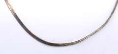 Vintage Italian 925 Sterling Silver Herringbone Necklace