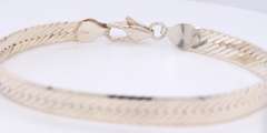 Italian 925 Sterling Silver Herringbone Bracelet