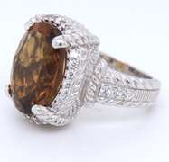 Sterling Silver Judith Ripka Smokey Topaz Ring