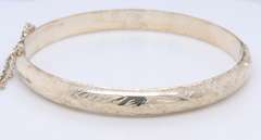 Vintage 925 Sterling Silver Bangle Bracelet