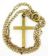 Vintage Gold Filled Cross Pendant & Chain