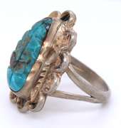 Vintage Sterling Silver Turquoise Ring