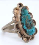 Vintage Sterling Silver Turquoise Ring