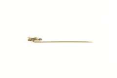 14K Yellow Gold Victorian Dragon Seed Pearl Unique Elaborate Stick Pin