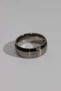 8mm Titanium Wedding Band w/ Clear CZ Size 9