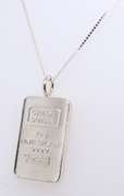 925 Sterling Silver 10 Gram Credit Suisse Pendant on Chain